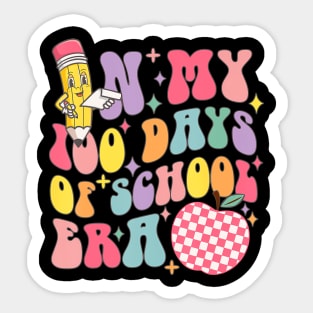 In My 100 Days of School Era Retro 100th Day of School Sticker